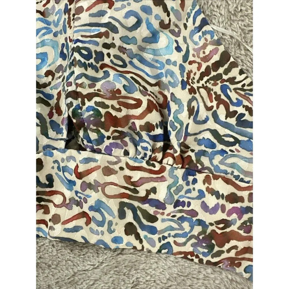 Amanda Uprichard Lavera Crop Top in Lynx Size M Halter Neck Tie Back Colorful - Picture 9 of 9